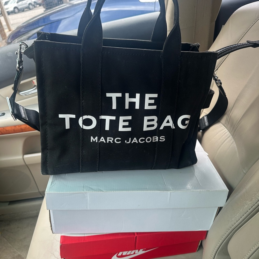 Marc Jacobs Black Canvas Tote Bag